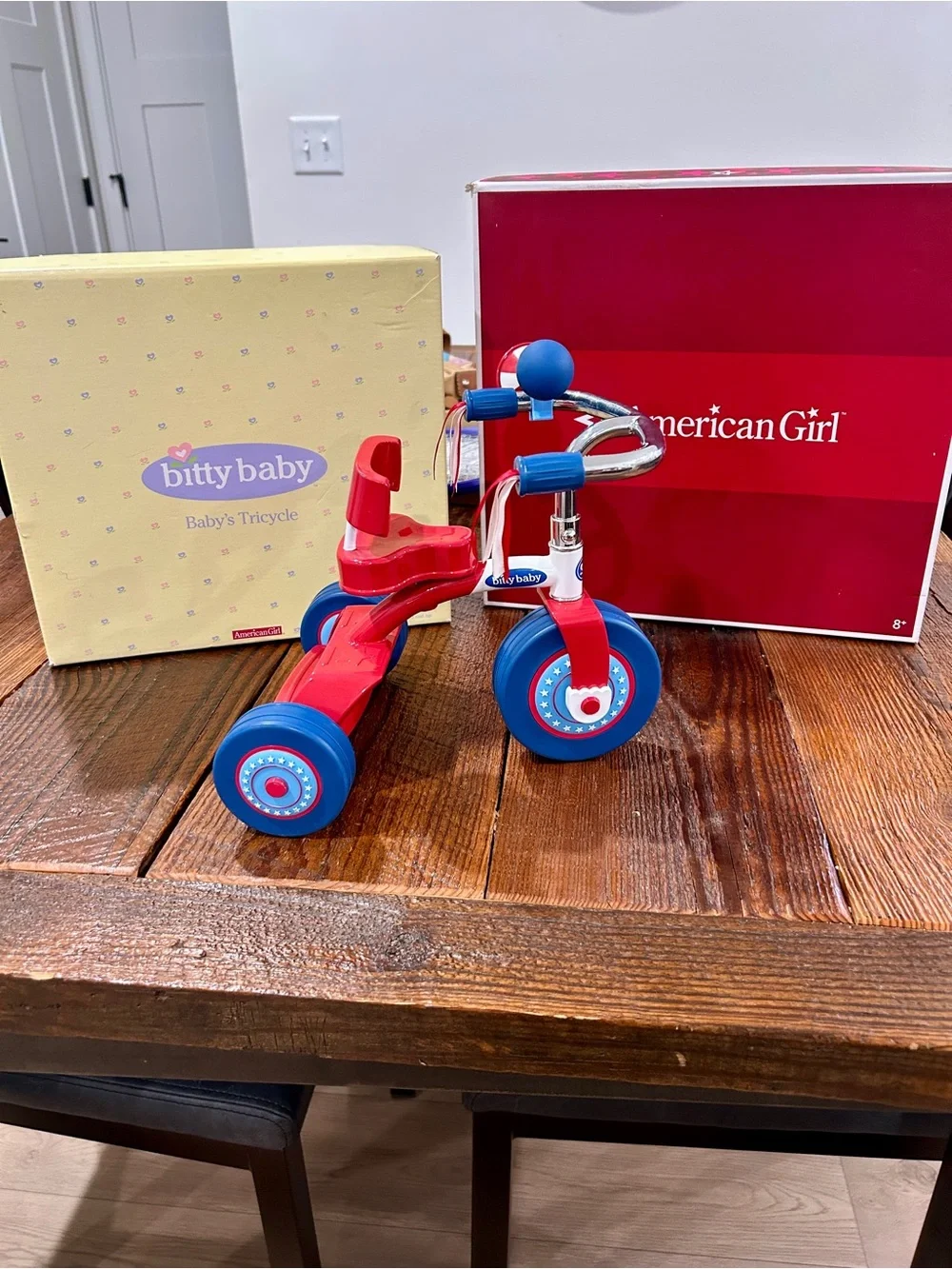 American Girl Bitty Baby Red & Blue Tricycle Toy